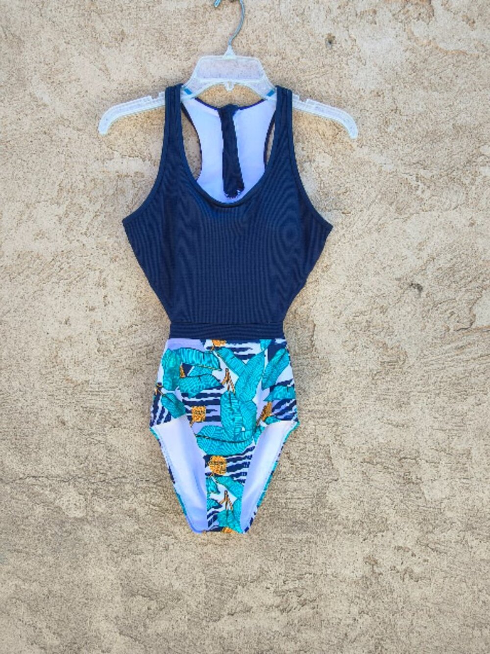 Molybell Plant Print One Piece Swimsuit S (4-6) High Waist Tummy Control